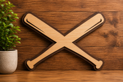 Crossed Baseball Bats Laser Cut SVG File baseball svg design Product Image 1