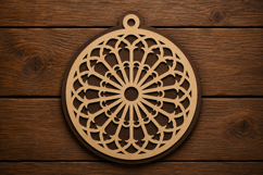 Round Mandala Ornament Laser Cut SVG File Product Image 1
