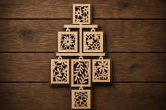 Decorative Geometric Cross Wall Art Laser Cut SVG File cross Product Image 1