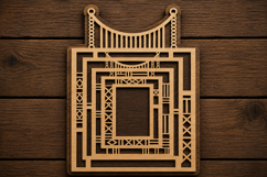 Geometric Square Wall Hanging Laser Cut SVG File geometric Product Image 1