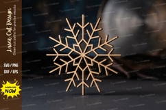 Snowflake Mandala Laser Cut SVG laser cut svg, snowflake Product Image 1