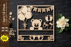 Baby Nursery Frame SVG Laser Cut Design | Cute Hanging Toys Product Image 1