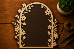 Floral Arch Garden Frame Laser Cut SVG File floral arch svg, Product Image 1