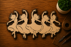 Dancing Geese Silhouette Art Laser Cut SVG File geese svg Product Image 1