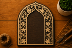 Decorative Gothic Arch Frame Laser Cut SVG File gothic arch Product Image 1