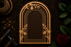 Elegant Arch Wall Frame Laser Cut SVG File arch wall frame Product Image 1