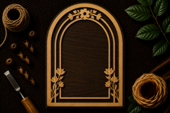 Minimal Arch Decorative Frame Laser Cut SVG File arch frame Product Image 1