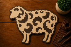 Patterned Sheep Farm Animal Laser Cut SVG File sheep svg Product Image 1