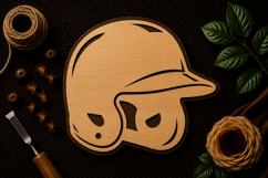 Baseball Helmet Sports Design Laser Cut SVG File baseball Product Image 1