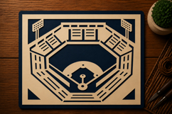 Baseball Stadium Sports Arena Laser Cut SVG File baseball Product Image 1