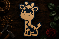 Cute Giraffe Cartoon Animal Laser Cut SVG File giraffe svg Product Image 1