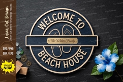 Welcome Beach House SVG Laser Cut Design Product Image 1