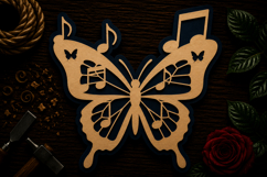 Musical Butterfly Decorative Laser Cut SVG File butterfly Product Image 1