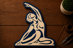 Yoga Meditation Woman Pose Laser Cut SVG File yoga svg Product Image 1