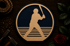 Baseball Player Sports Silhouette Laser Cut SVG File basebal Product Image 1