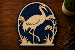 Heron Bird Nature Scene Laser Cut SVG File heron svg, bird Product Image 1
