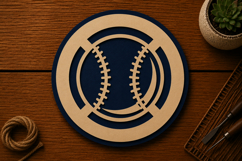 Baseball Sports Emblem Laser Cut SVG File baseball svg, base Product Image 1