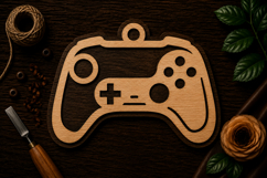 Gaming Controller Ornament Laser Cut SVG File gaming control Product Image 1