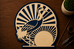 Heron Sunrise Nature Scene Laser Cut SVG File heron svg Product Image 1