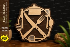 BBQ Grill Tools Laser Cut SVG File bbq svg, grill tools svg Product Image 1