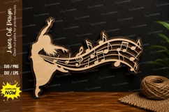 Music Notes Dancer Laser Cut SVG File music dancer svg Product Image 1