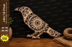 Mandala Raven Bird Laser Cut SVG File raven svg, mandala Product Image 1