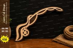 Decorative Feather Quill Laser Cut SVG File feather quill sv Product Image 1