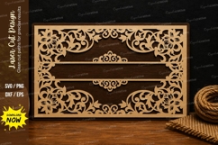 Ornamental Nameplate Frame Laser Cut SVG File ornamental fra Product Image 1
