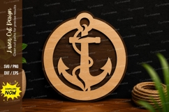 Nautical Anchor Ornament Laser Cut SVG File anchor svg Product Image 1