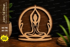 Meditation Yoga Pose Laser Cut SVG File yoga svg, meditation Product Image 1