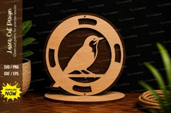 Bird Round Stand Nature Home Decor Laser Cut SVG File bird Product Image 1