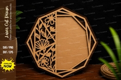 Geometric Floral Split Frame Laser Cut SVG File geometric Product Image 1