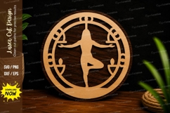 Yoga Meditation Pose Mandala Laser Cut SVG File yoga laser Product Image 1