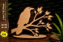 Bird Sitting On Branch Stand Laser Cut SVG File bird sitting Product Image 1