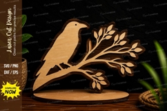 Bird Sitting On Branch Stand Laser Cut SVG File bird sitting Product Image 1