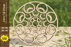 Abstract Circle Laser Cut SVG laser cut svg, abstract mandal Product Image 1