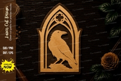 Decorative Raven Arch Frame Laser Cut SVG File decorative Product Image 1