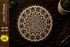 Floral Mandala Circle Ornament Laser Cut SVG File floral Product Image 1