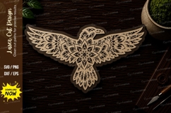 Intricate Flying Owl Wildlife Laser Cut SVG File flying owl Product Image 1