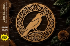 Mandala Bird Circle Frame Laser Cut SVG File mandala bird Product Image 1