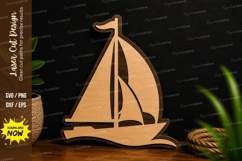 Classic Sailboat Ocean Decor Laser Cut SVG File sailboat svg Product Image 1