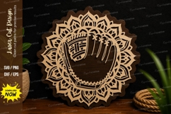 Mandala Baseball Sports Decor Laser Cut SVG File mandala Product Image 1