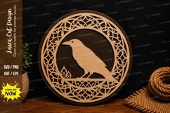 Decorative Bird Mandala Circle Laser Cut SVG File bird manda Product Image 1