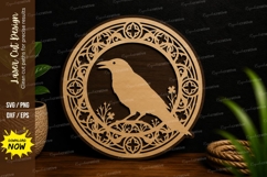 Floral Bird Circle Ornament Laser Cut SVG File Kefloral bird Product Image 1