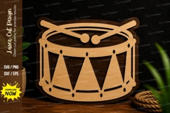 Classic Marching Drum Laser Cut SVG File marching drum svg Product Image 1