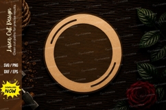 Minimalist Round Sign Blank Laser Cut SVG File round sign sv Product Image 1