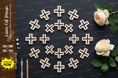 Cross Pattern Laser Cut SVG laser cut svg, cross mandala Product Image 1