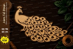 Peacock Bird Silhouette Laser Cut SVG File peacock svg Product Image 1