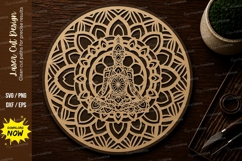 Meditation Mandala Round Laser Cut SVG File meditation manda Product Image 1
