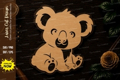Cute Koala Bear Laser Cut SVG File koala svg, koala laser Product Image 1